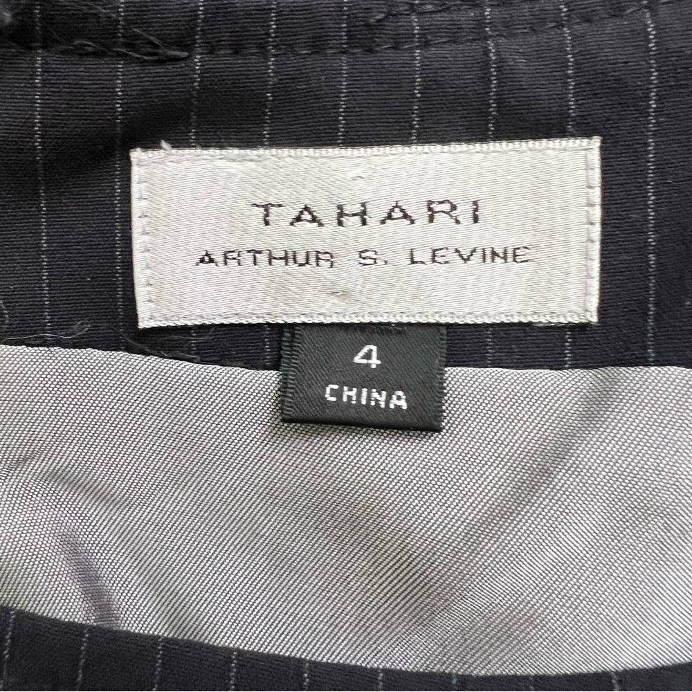 Tahari Women’s Career Business Women’s Dress Sz 4 Very Dark Blue Pin Striped - Picture 5 of 14